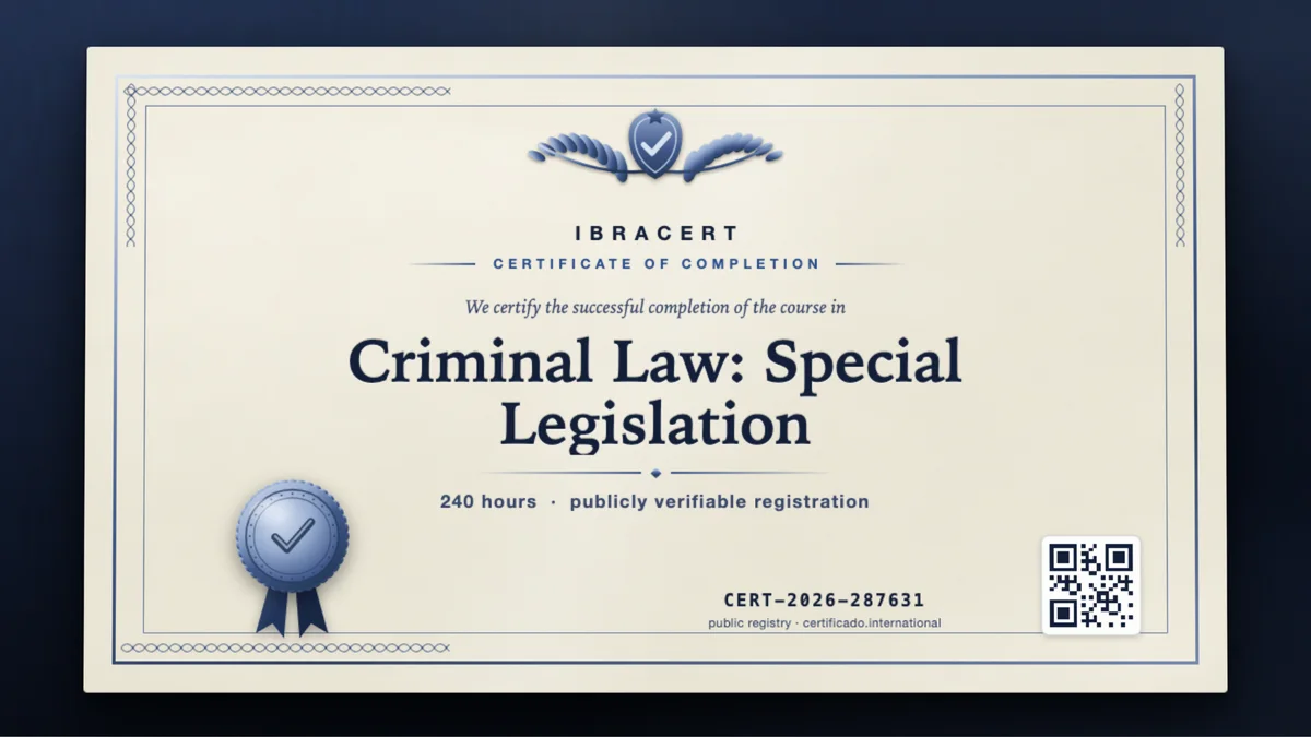 Cover of the Criminal Law: Special Legislation course