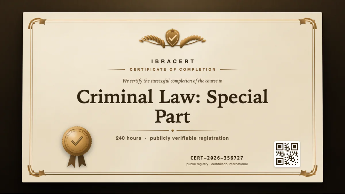 Cover of the Criminal Law: Special Part course