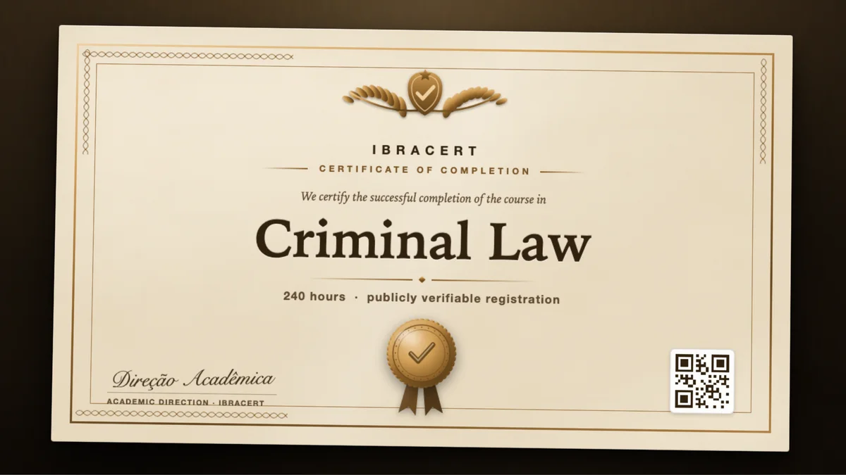 Cover of the Criminal Law course