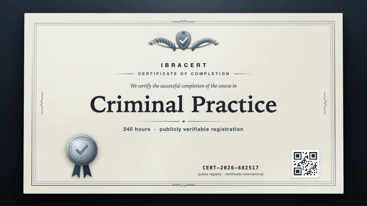 Cover of the Criminal Practice course