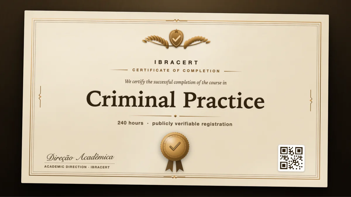 Cover of the Criminal Practice course