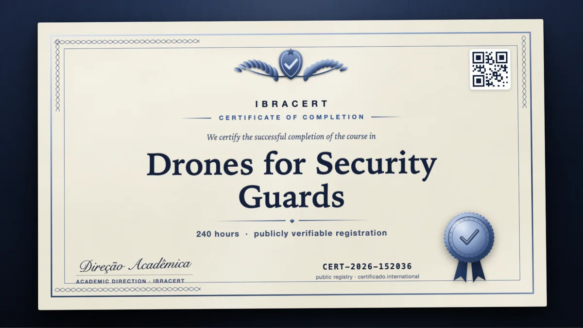 Cover of the Drones for Security Guards course