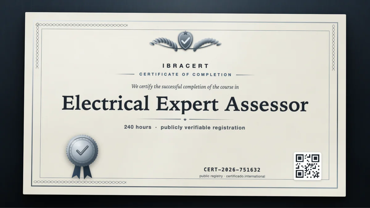 Cover of the Electrical Expert Assessor course
