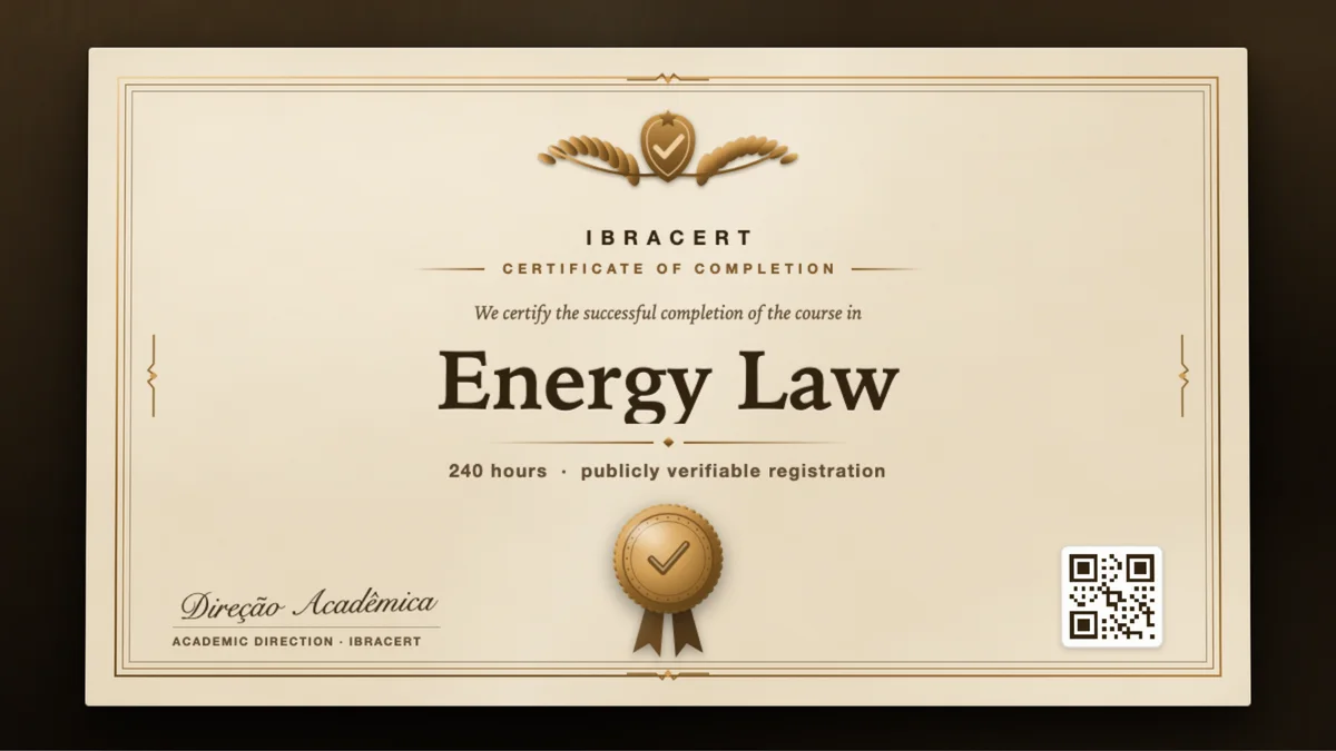 Cover of the Energy Law course