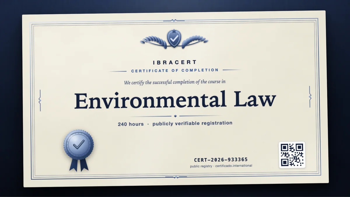 Cover of the Environmental Law course