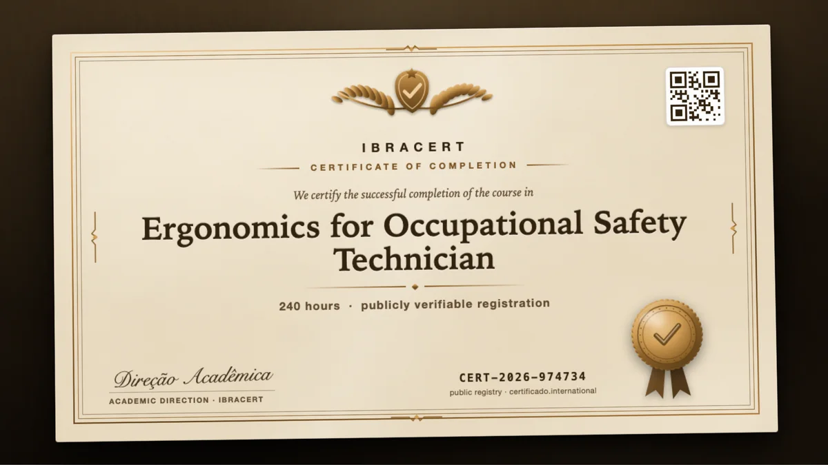 Cover of the Ergonomics for Occupational Safety Technician course