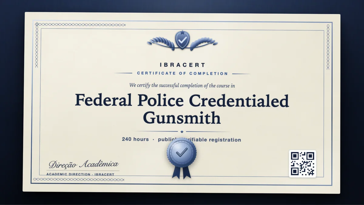Cover of the Federal Police Credentialed Gunsmith course