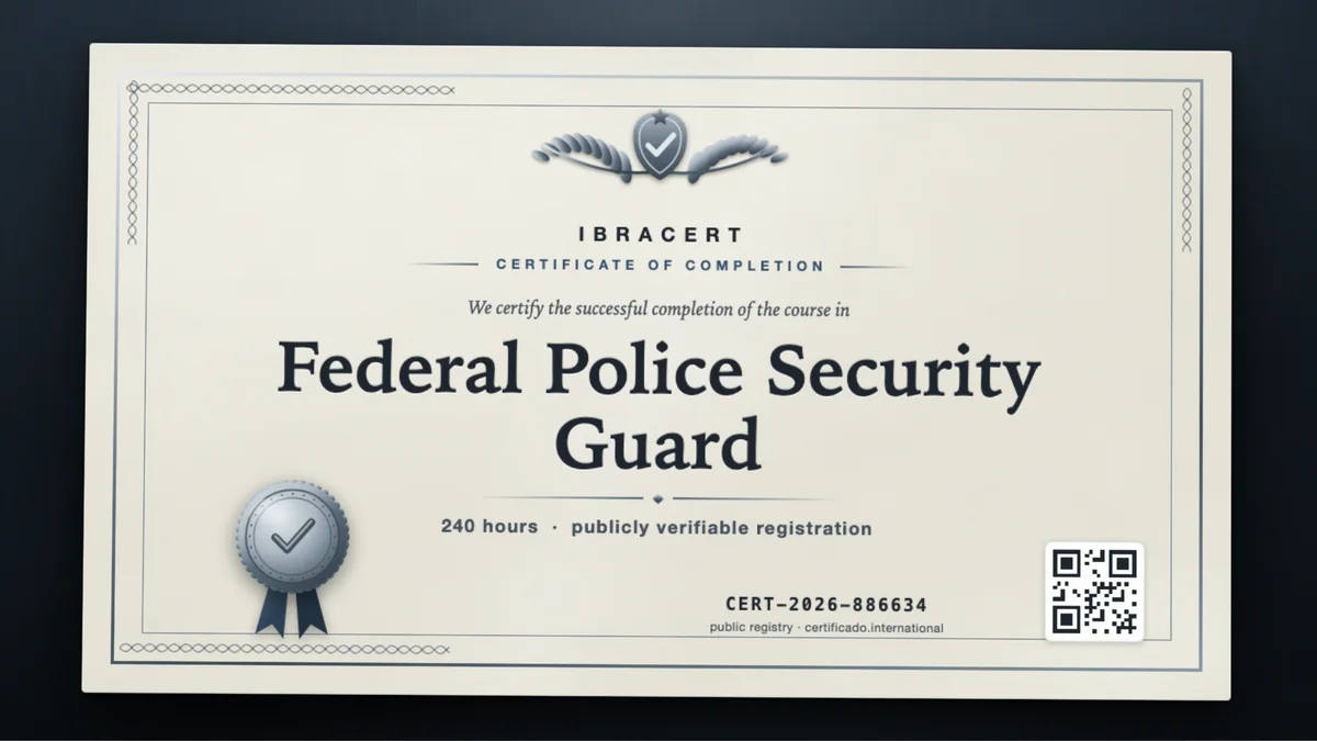 Cover of the Federal Police Security Guard course