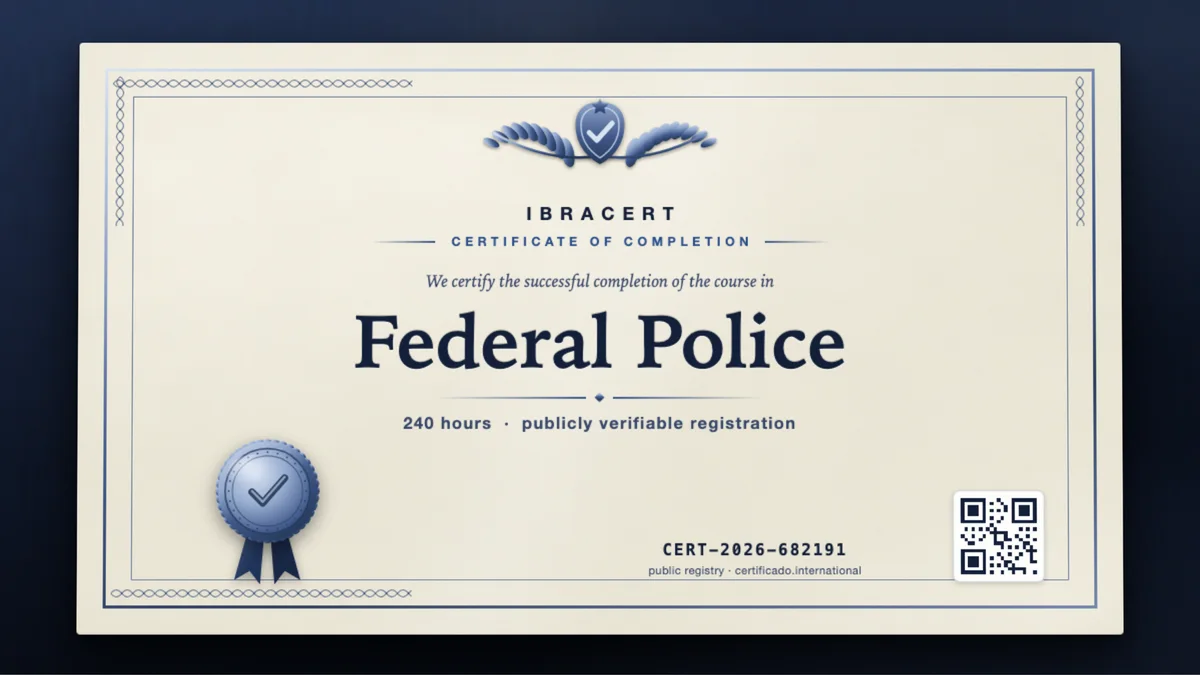 Cover of the Federal Police course