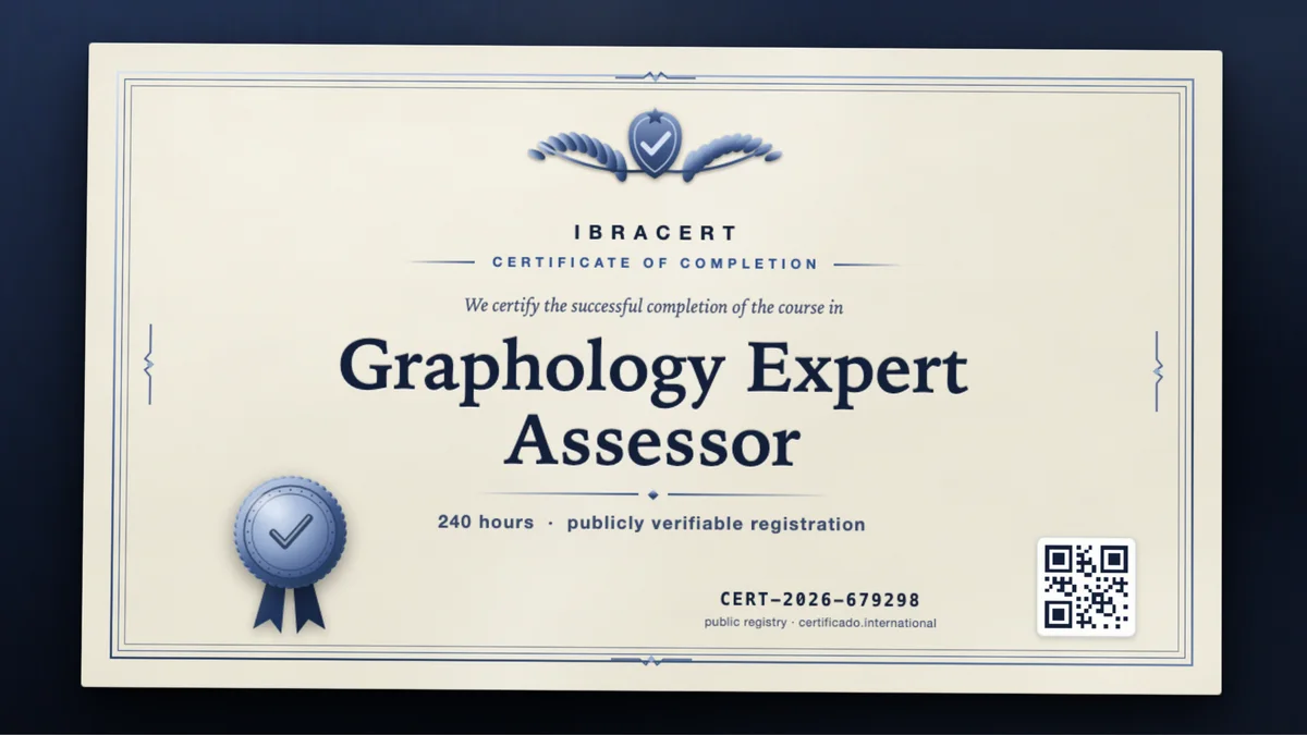 Cover of the Graphology Expert Assessor course