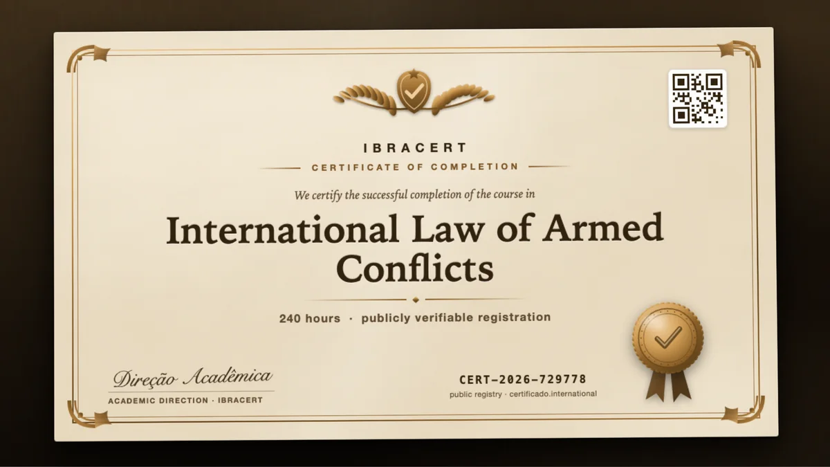 Cover of the International Law of Armed Conflicts course
