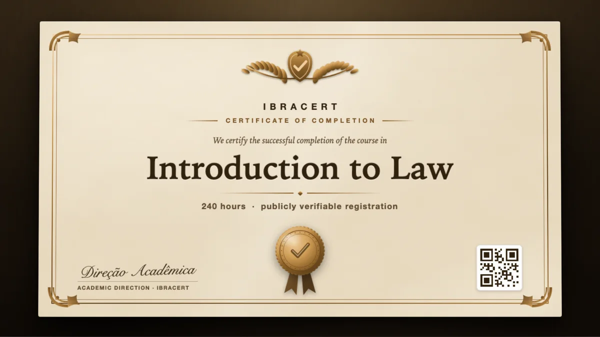 Cover of the Introduction to Law course