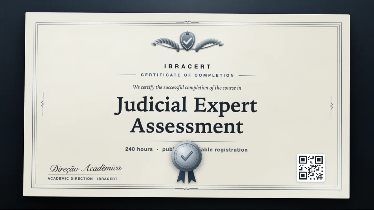 Cover of the Judicial Expert Assessment course