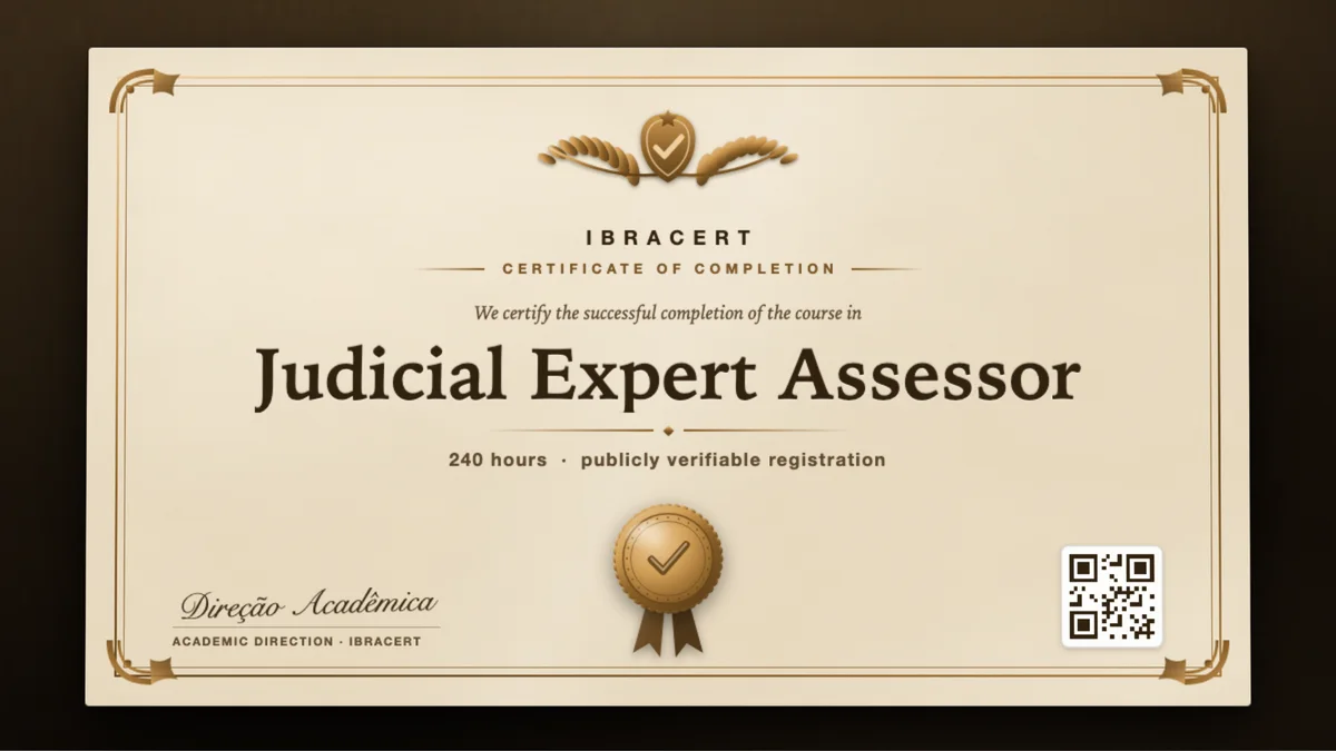 Cover of the Judicial Expert Assessor course