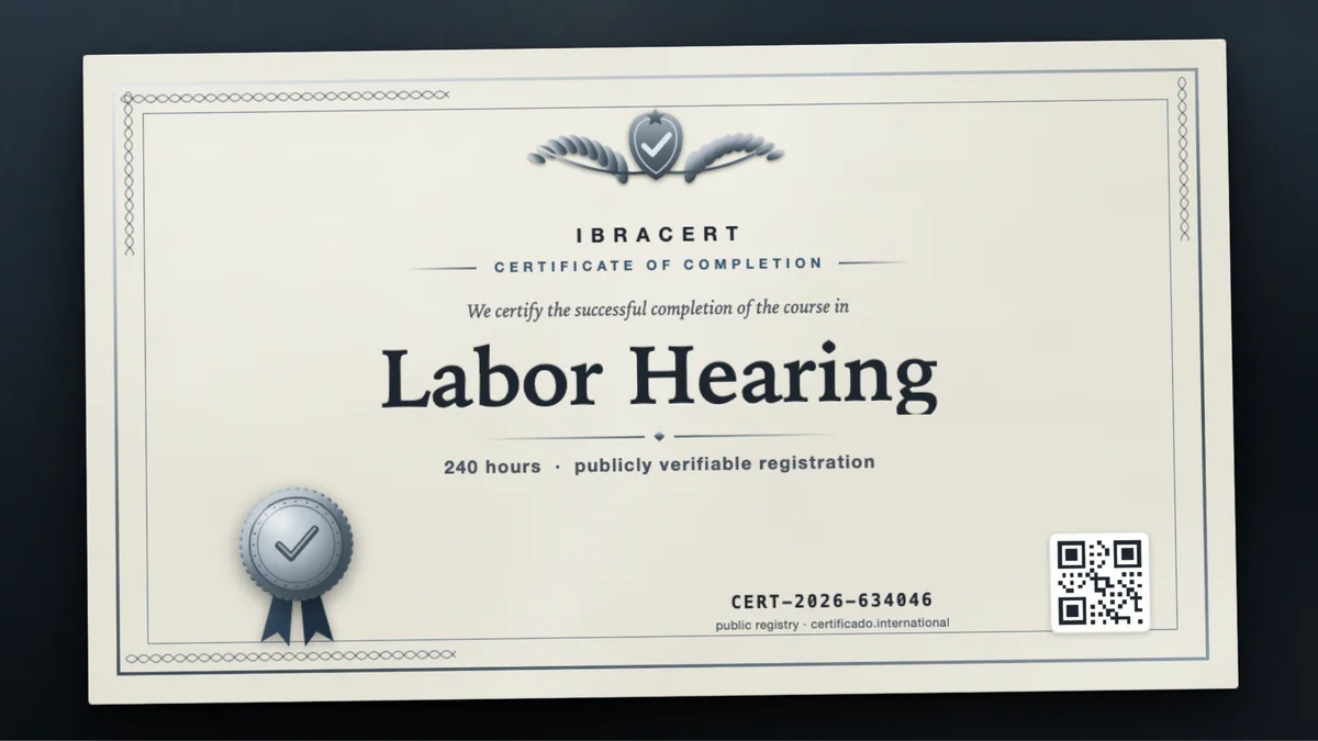 Cover of the Labor Hearing course