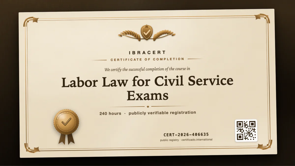 Cover of the Labor Law for Civil Service Exams course