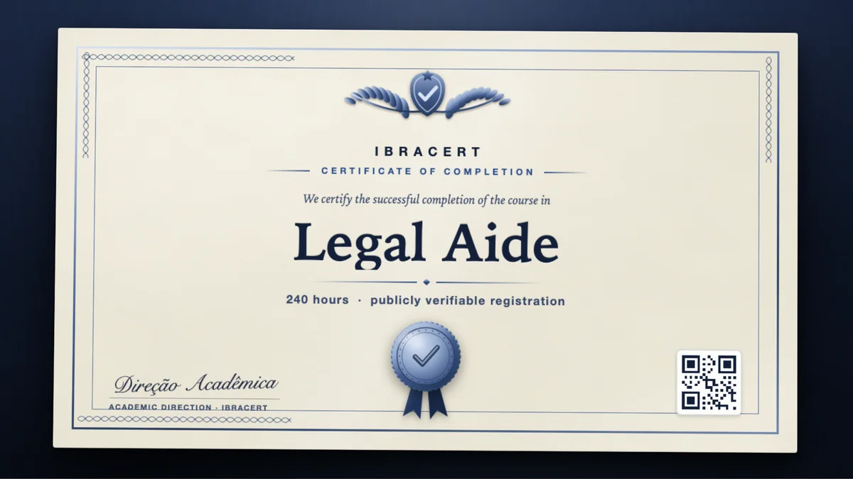 Cover of the Legal Aide course