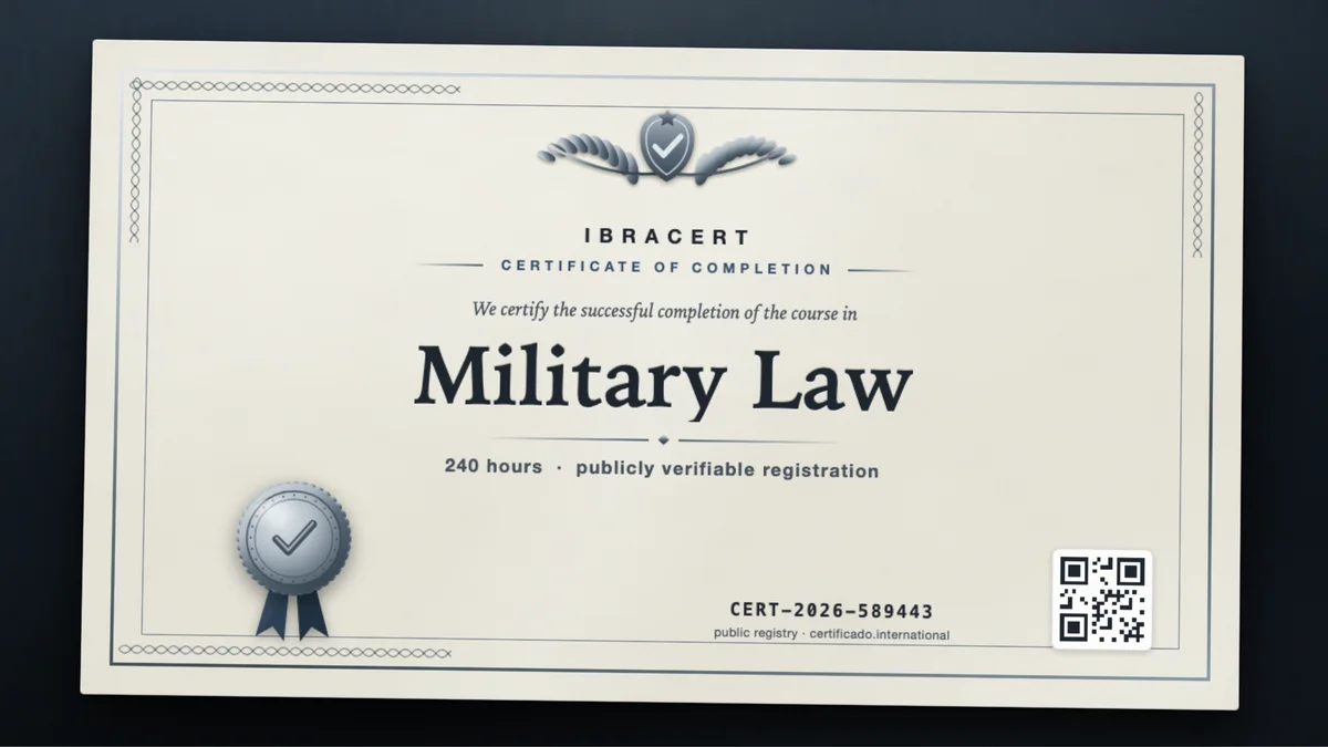 Cover of the Military Law course