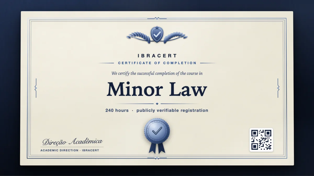 Cover of the Minor Law course