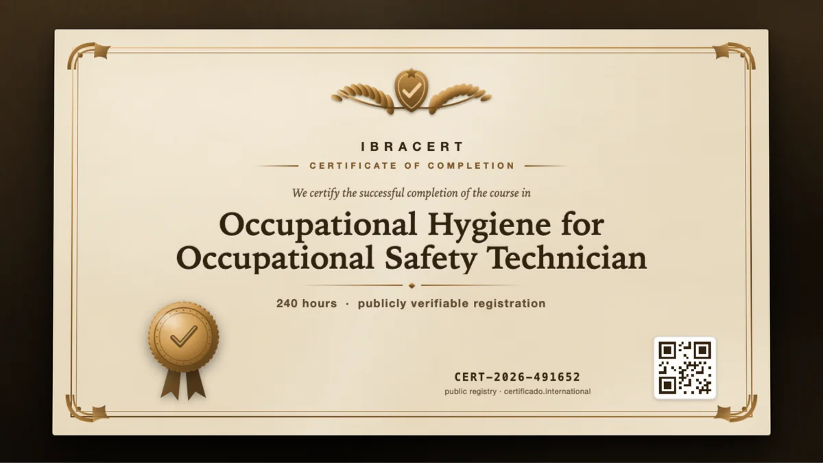 Cover of the Occupational Hygiene for Occupational Safety Technician course