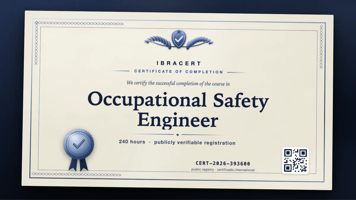 Cover of the Occupational Safety Engineer course
