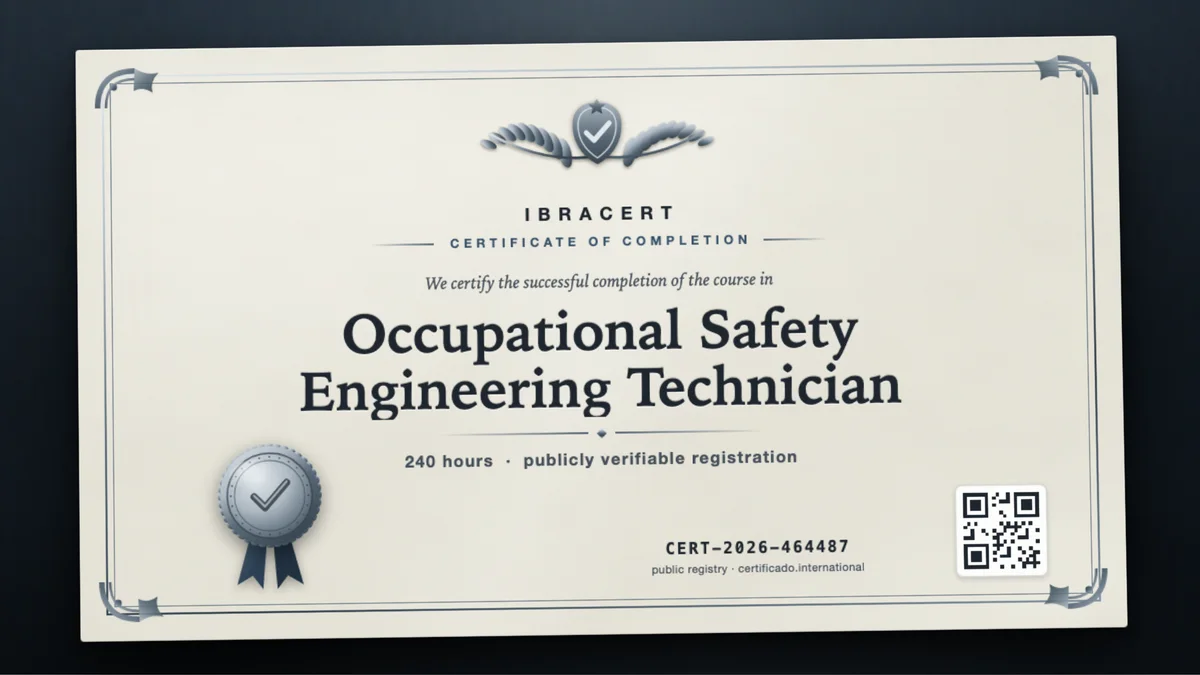 Cover of the Occupational Safety Engineering Technician course