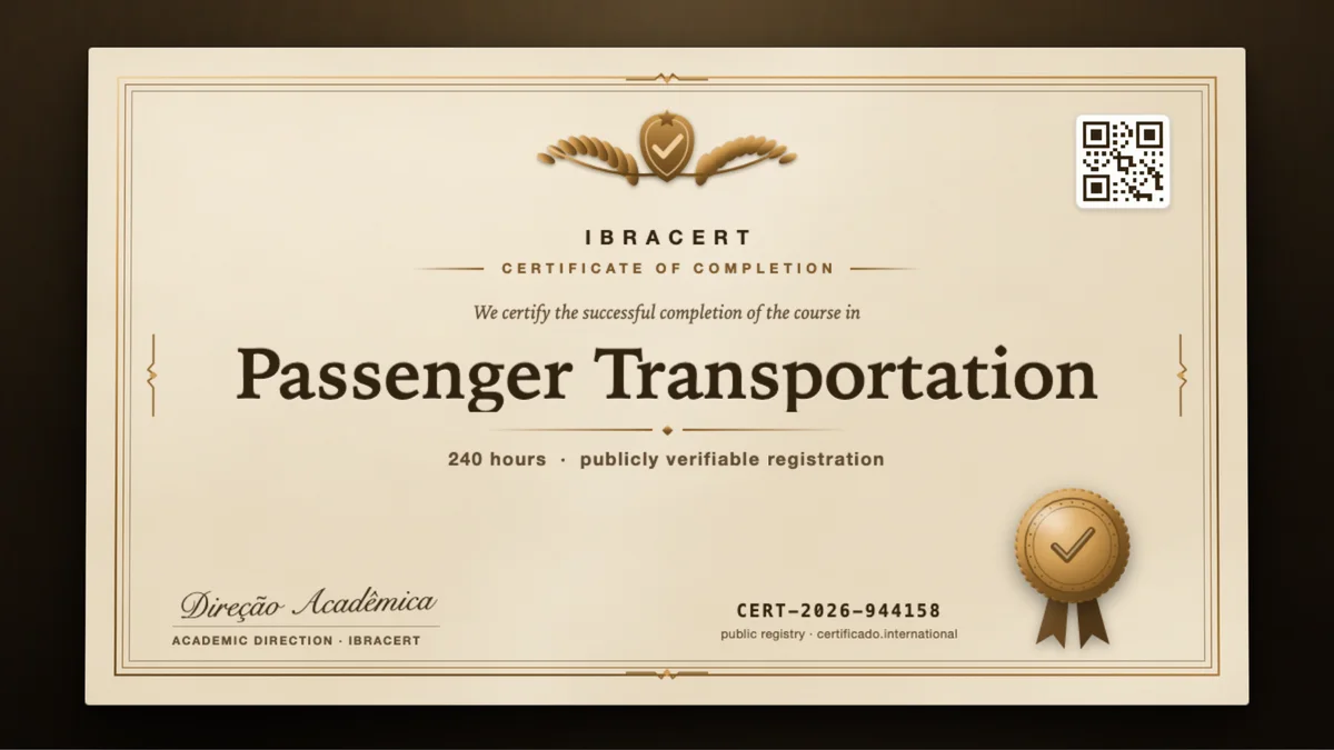 Cover of the Passenger Transportation course