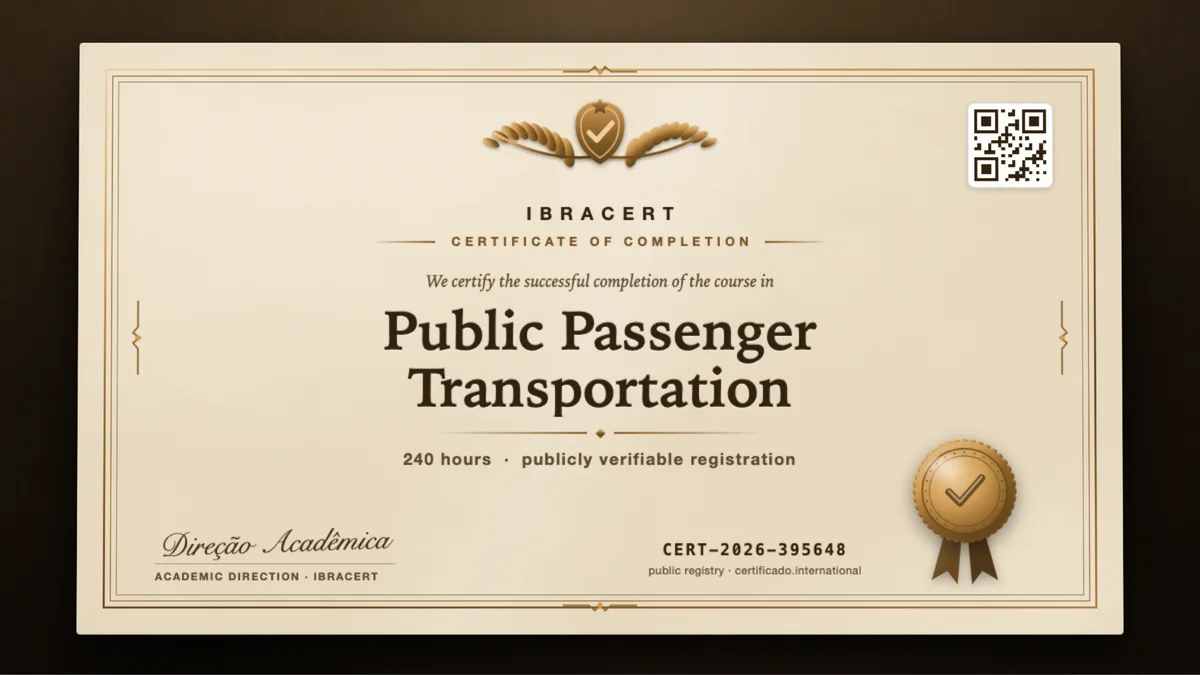 Cover of the Public Passenger Transportation course