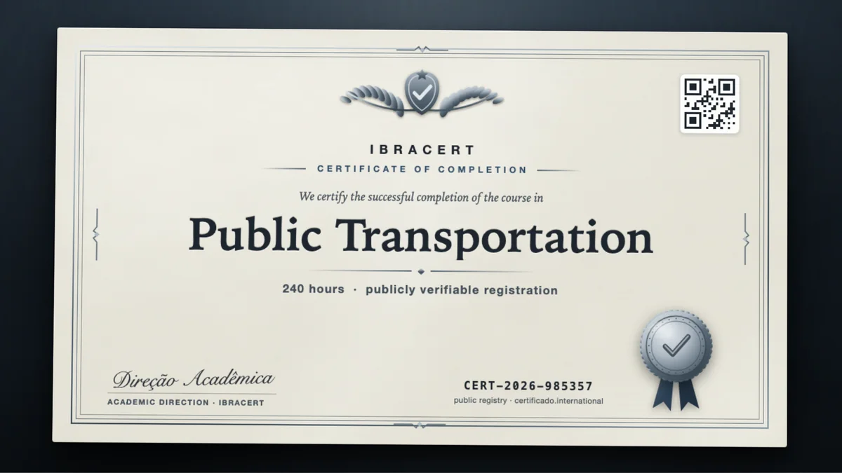 Cover of the Public Transportation course