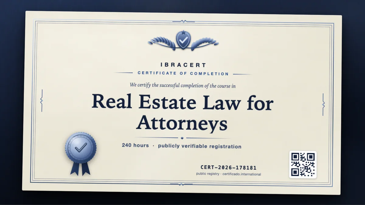 Cover of the Real Estate Law for Attorneys course