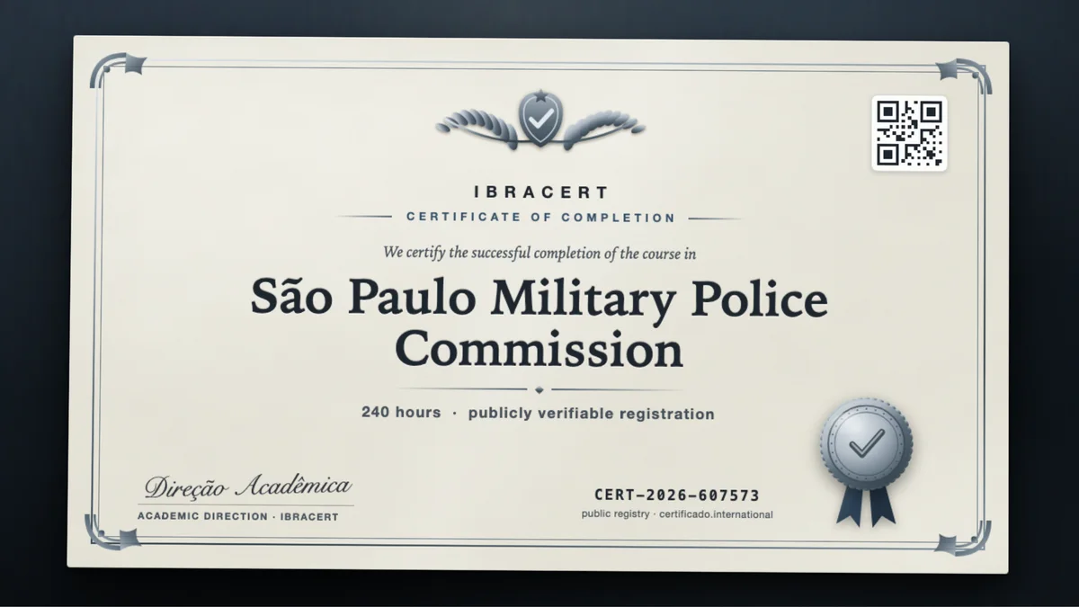 Cover of the São Paulo Military Police Commission course