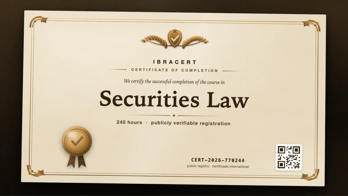 Cover of the Securities Law course