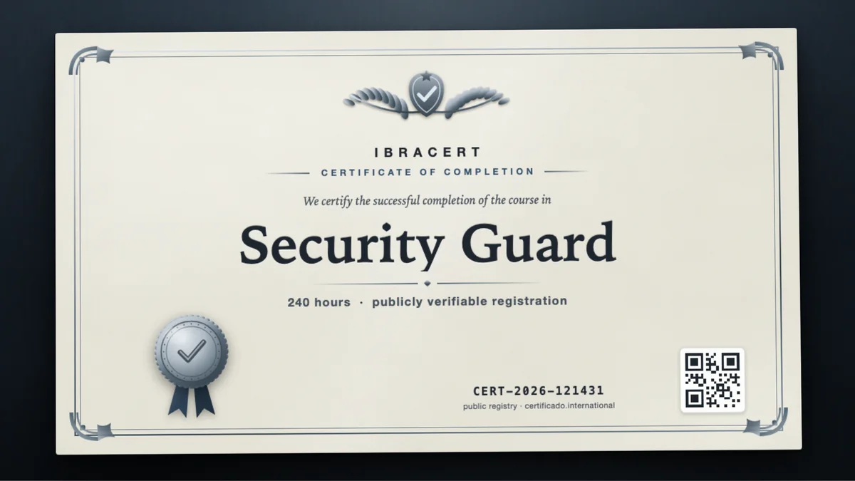 Cover of the Security Guard course
