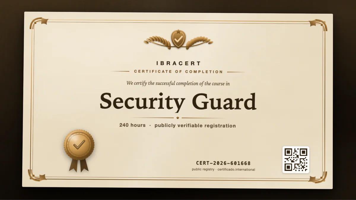 Cover of the Security Guard course