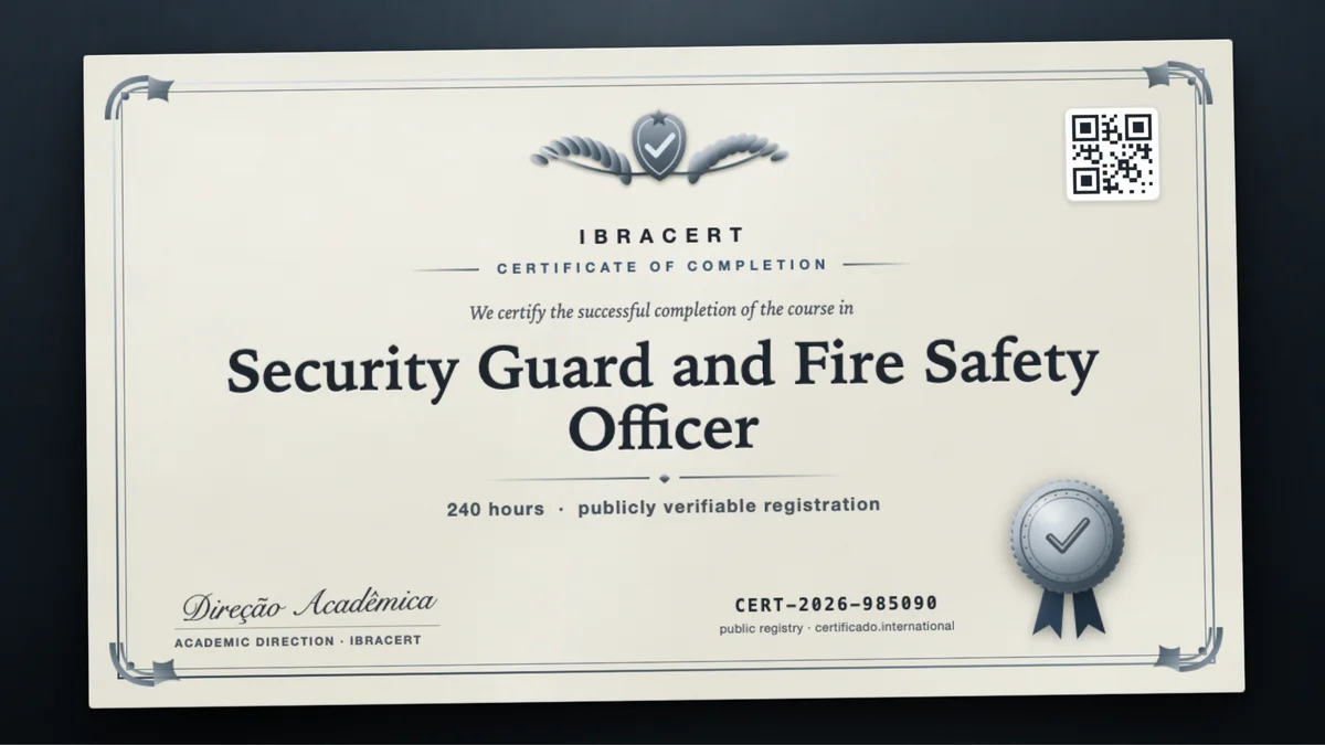 Cover of the Security Guard and Fire Safety Officer course