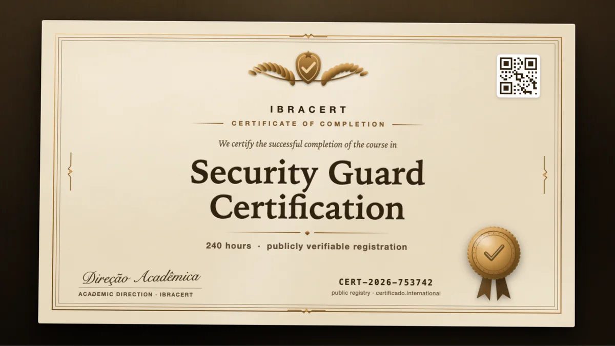 Cover of the Security Guard Certification course