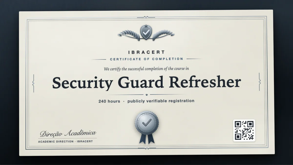 Cover of the Security Guard Refresher course