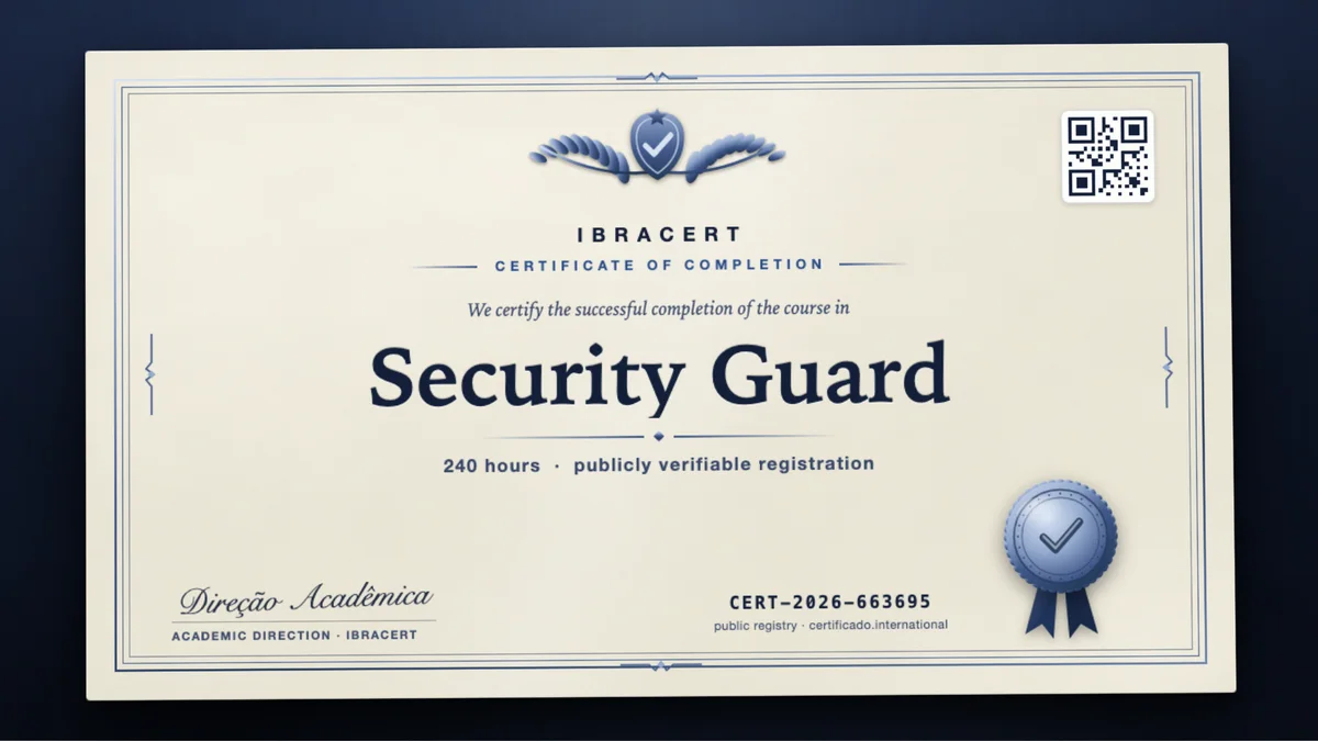 Cover of the Security Guard course