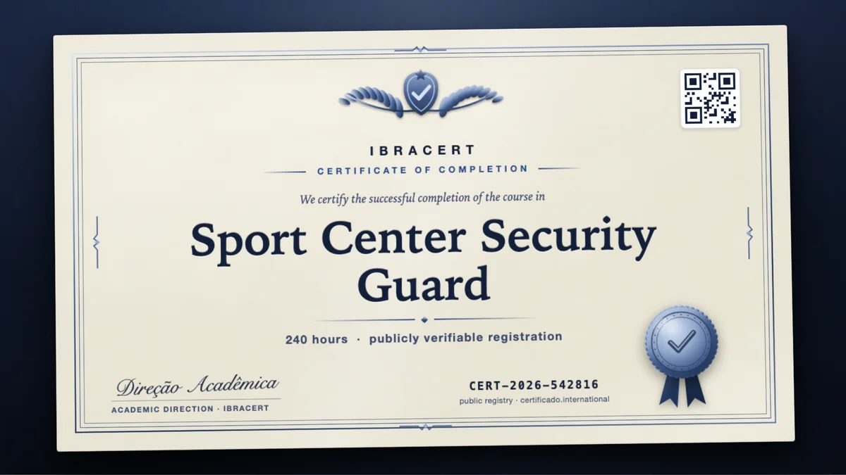 Cover of the Sport Center Security Guard course