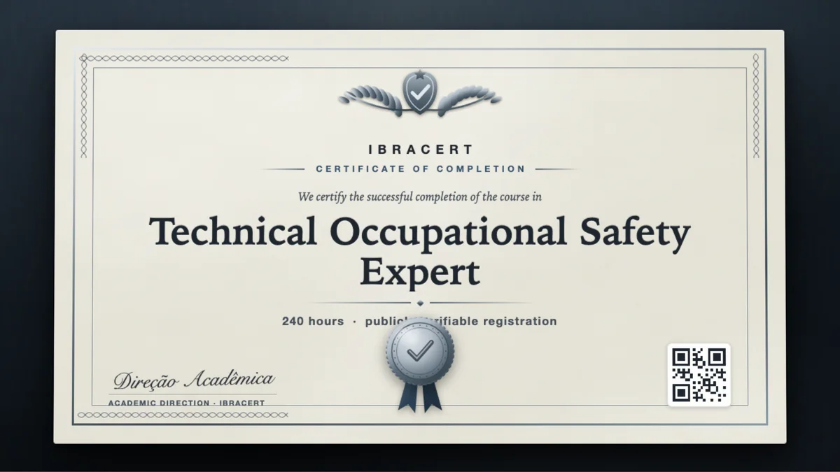 Cover of the Technical Occupational Safety Expert course