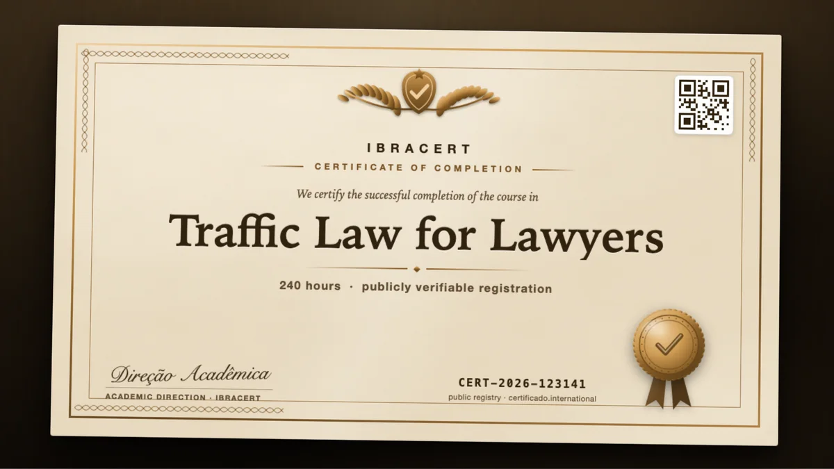 Cover of the Traffic Law for Lawyers course