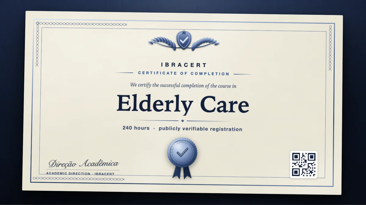 Cover of the Elderly Care course