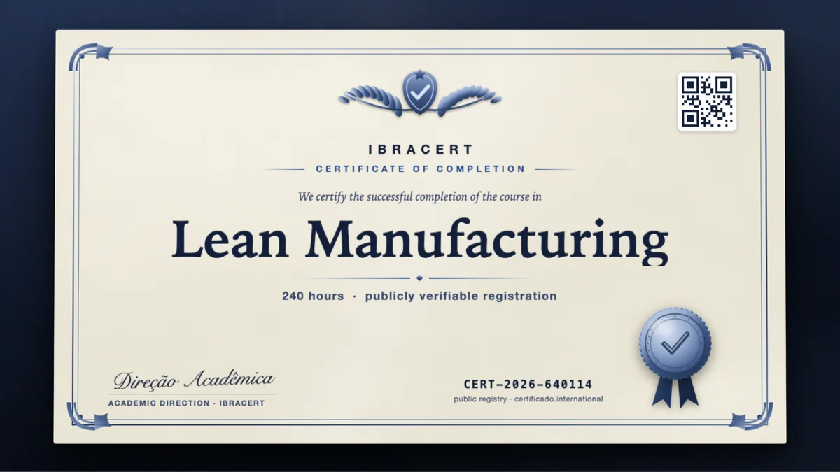 Cover of the Lean Manufacturing course