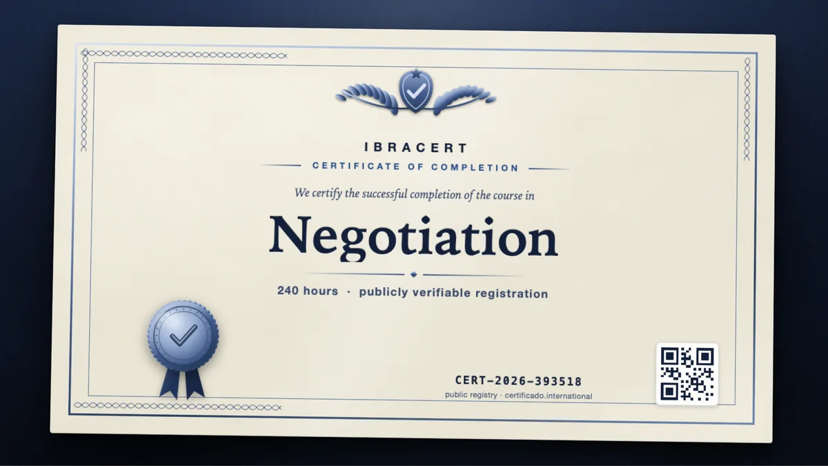 Cover of the Negotiation course