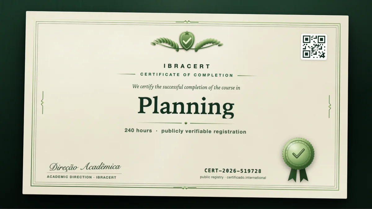 Cover of the Planning course