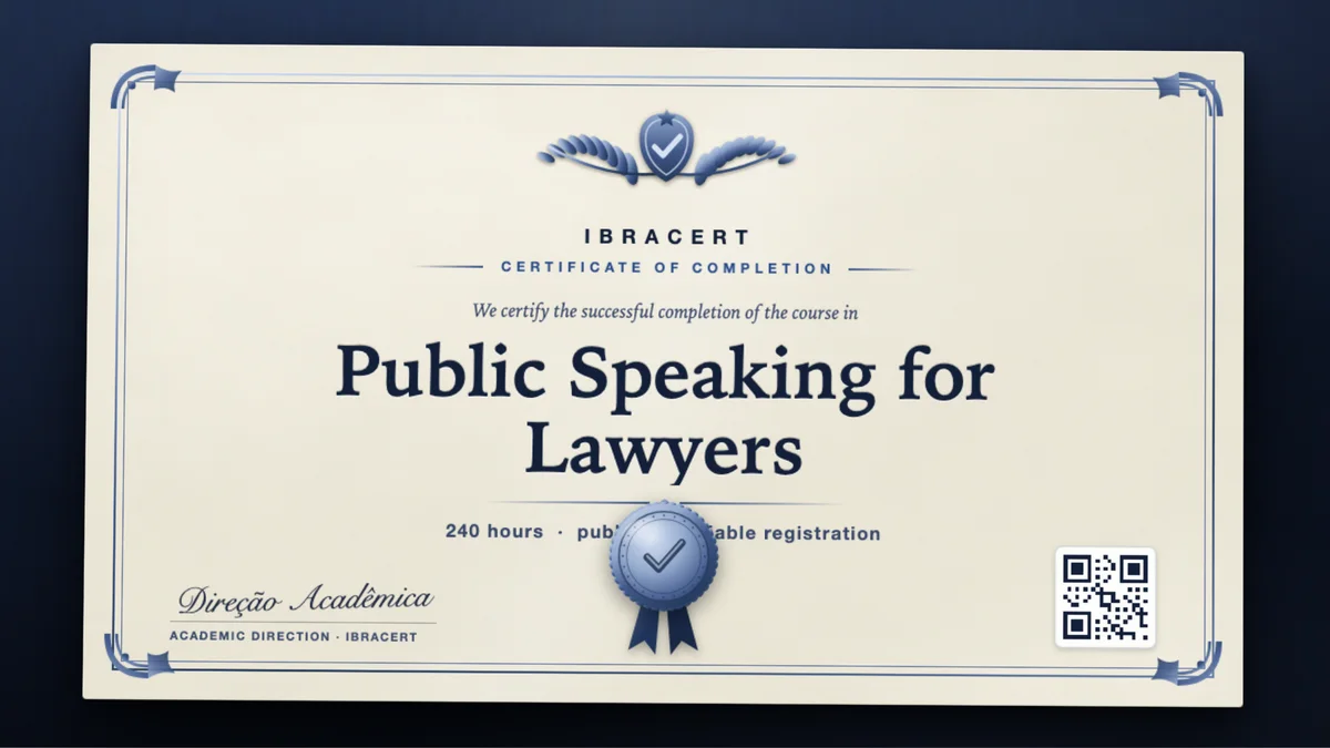 Cover of the Public Speaking for Lawyers course