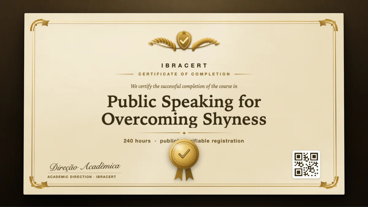 Cover of the Public Speaking for Overcoming Shyness course
