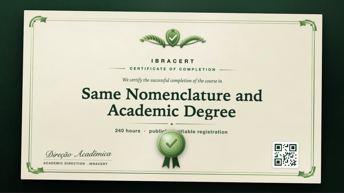 Cover of the Same Nomenclature and Academic Degree course