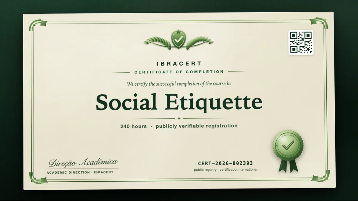 Cover of the Social Etiquette course