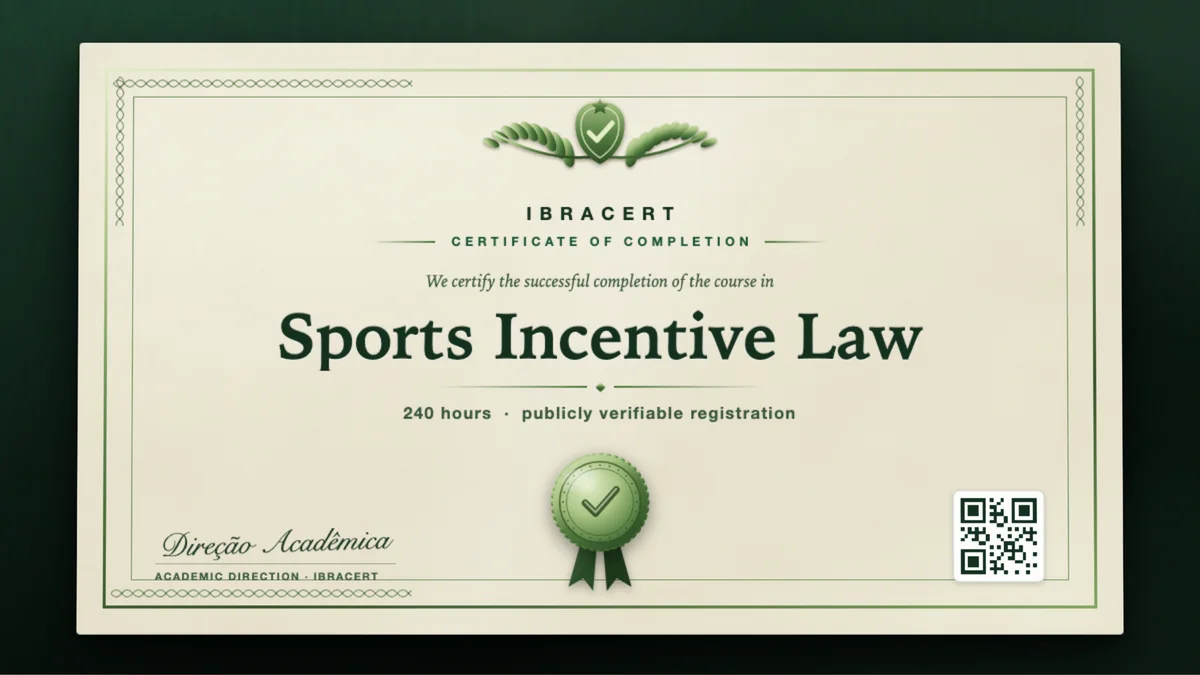 Cover of the Sports Incentive Law course